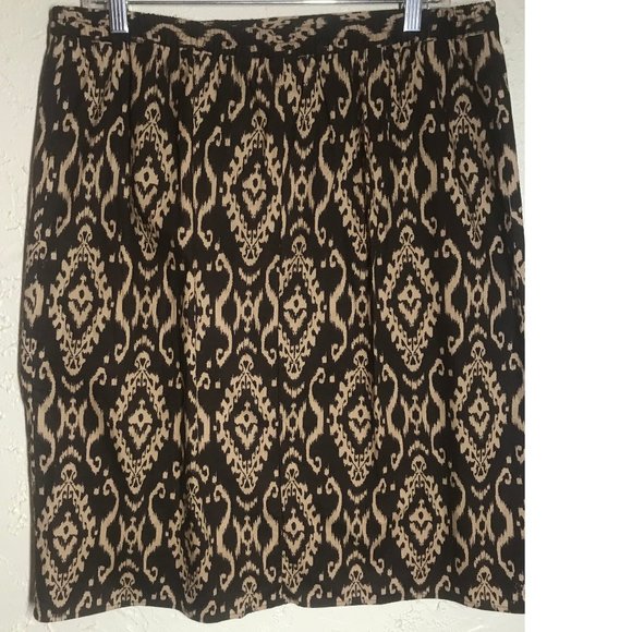 Linea By Louis Dell Olio New Brown Cotton Skirt - Picture 1 of 4
